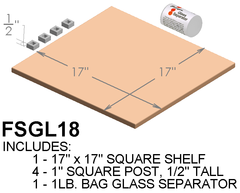 Furniture Shelf Kit for GL18 Fusion 19 & CS 19 Kilns