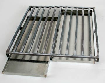 Wax Tray And Grate, W18, 17" x 17" Grate, 2 Trays