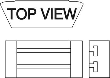 Brick 3" Straight 2 Groove for 8 Sided Kilns