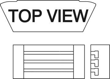 Brick 2.5" Straight 3 Groove for 8 Sided Kilns