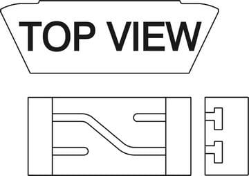 Brick 3" Terminal 2 Groove for 12 Sided Kilns