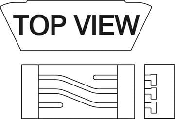 Brick 2.5" Terminal 3 Groove for 7 Sided Kilns