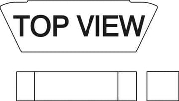 Brick 3" Plain Half Brick for 12 Sided Kilns