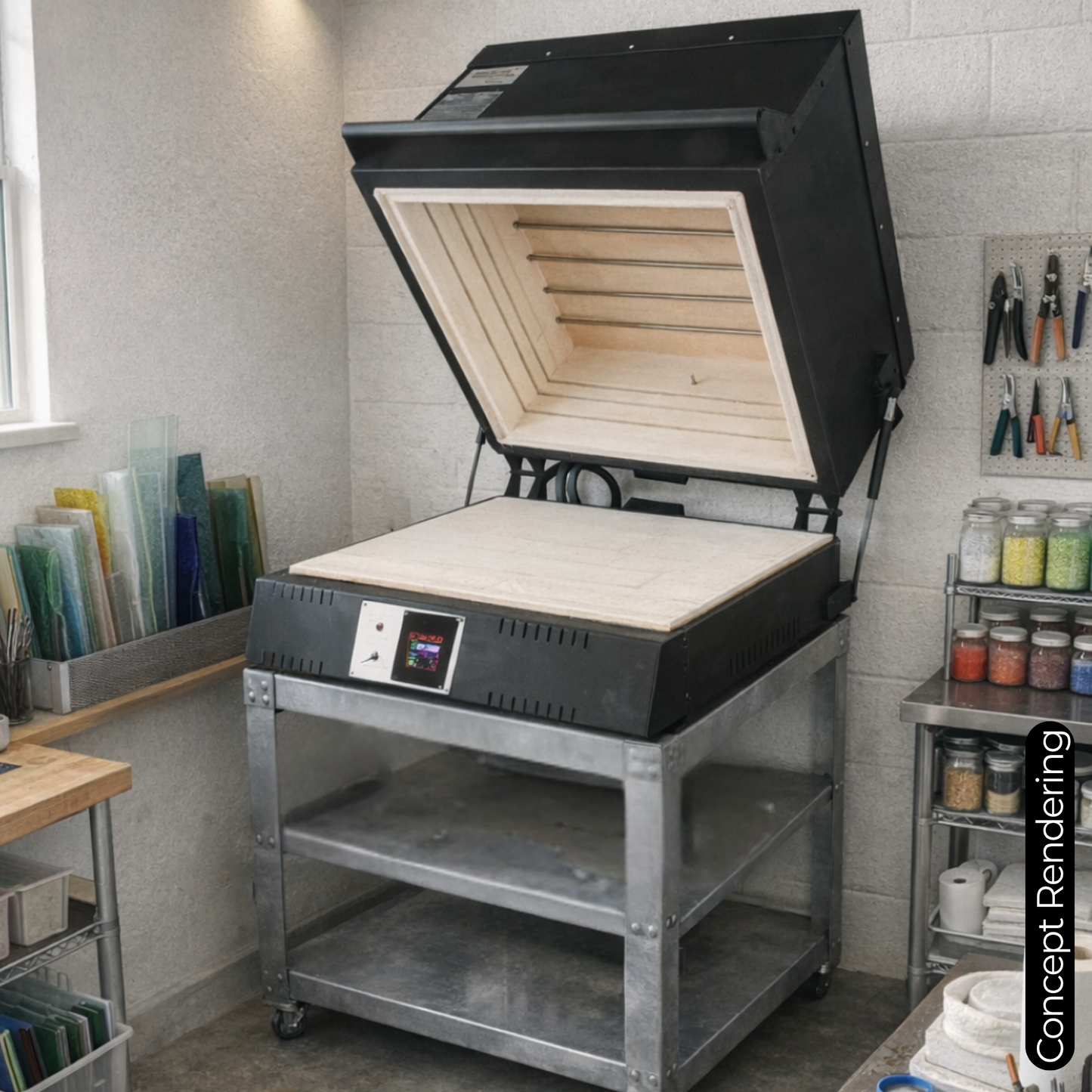 CS26 Clamshell Large Capacity Glass Kiln