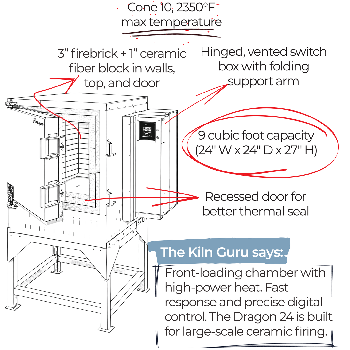 Dragon 24 Front Loading Kiln