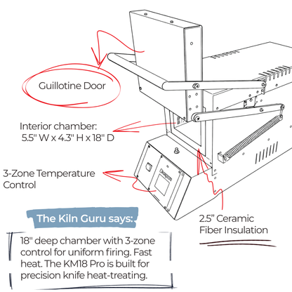 KM18 Pro 3-Zone Knifemaking Kiln